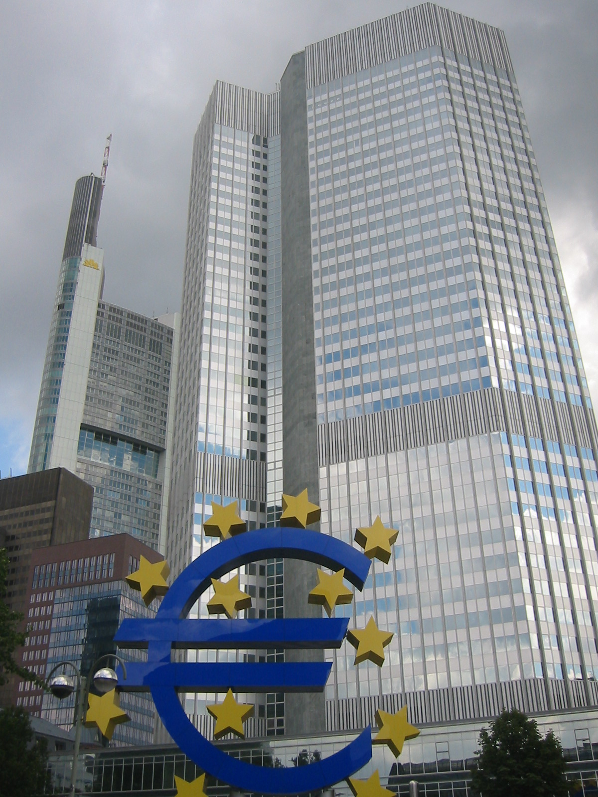 European Central Bank with Euro