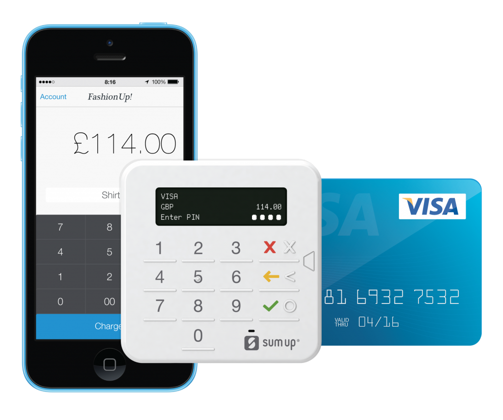 An image of SumUp mPOS device PIN +