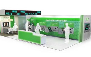 An image showing the bank branch of the future