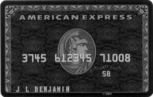 An American Express black card