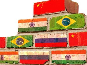 Bricks with country flags on them
