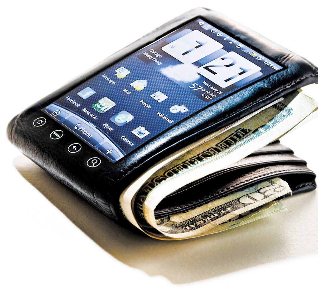 A mobile phone wallet
